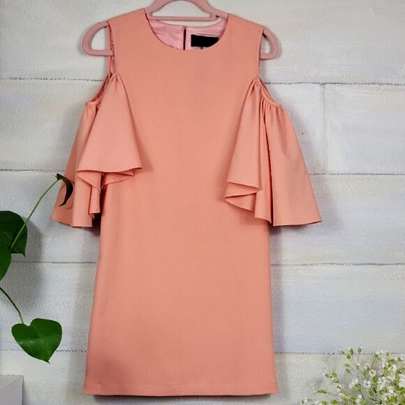 Blaque Label Pink Ruffled Cut Out Sheath Dress. Size S - Picture 1 of 10
